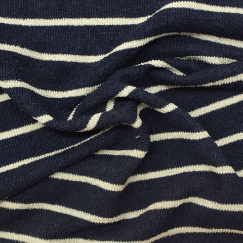 Striped Polyester Stretch Knit Fabric
