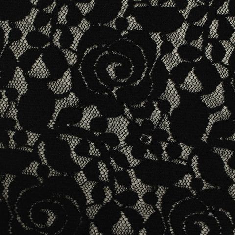 Black Floral Lace, Nylon