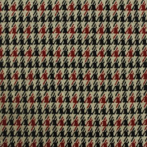 Fine Plaid Cotton Stretch Knit Fabric