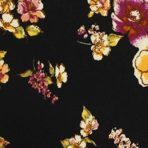 Bold Floral Brushed Knit Fabric