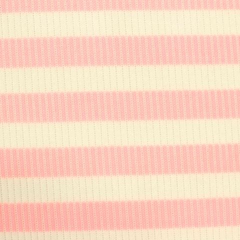 Striped Polyester Stretch Rib Knit Fabric