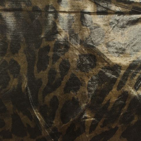 Dark Brown Leopard Knit, Polyester