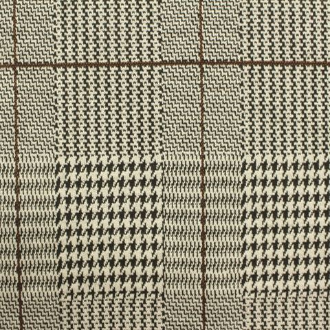 Bold Plaid Polyester Viscose Stretch Knit Fabric