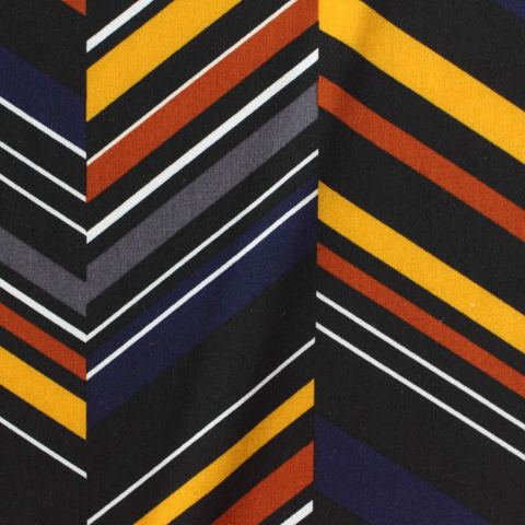 Striped Polyester Stretch Woven Fabric