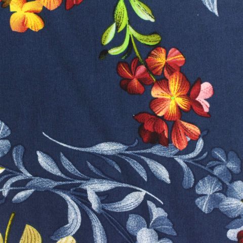 Bold Floral Polyester Stretch Woven Fabric
