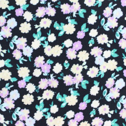Fine Floral 100% Viscose Woven Fabric