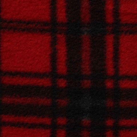 Red Plaid Fleece, Polyester