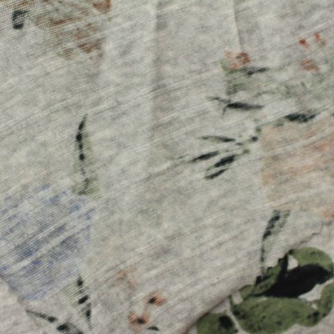Bold Floral Slub 100% Cotton Knit Fabric