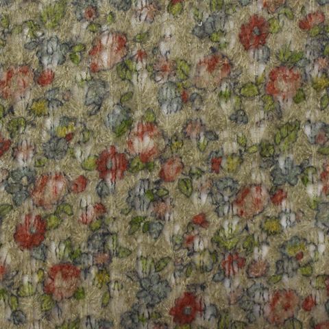 Red Fine-Floral Knit, Acrylic
