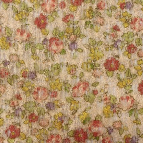 Floral 100% Acrylic Knit Fabric