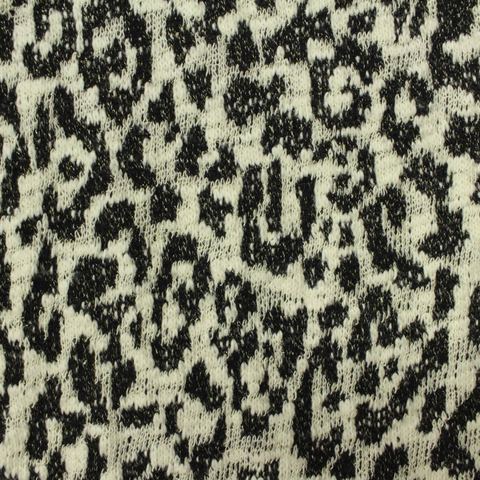 Animal Print Cotton Polyester Blend Knit Fabric