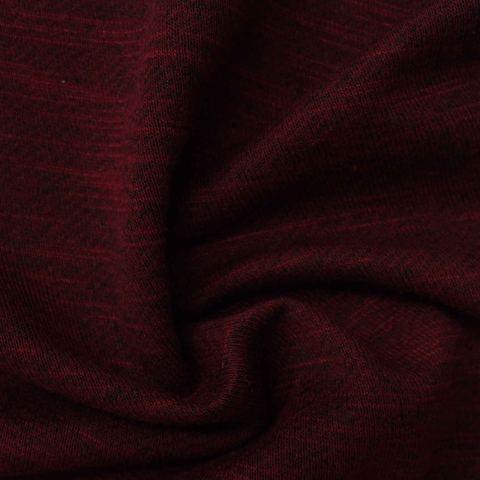 Heather Slub Polyester Cotton French Terry Fabric