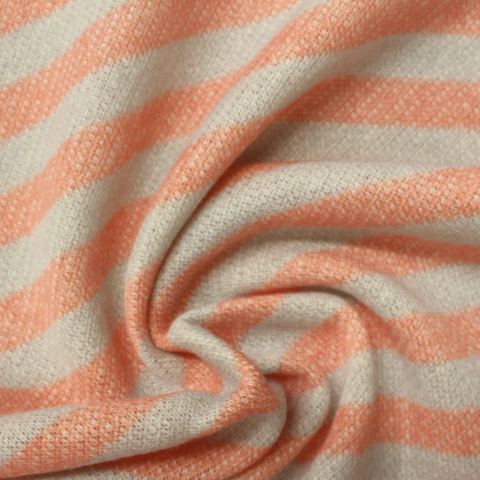 Striped Polyester Cotton French Terry Fabric