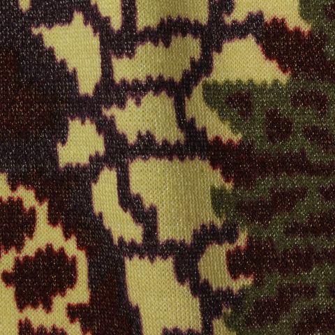 Yellow Camo Chunky Knit, Polyester