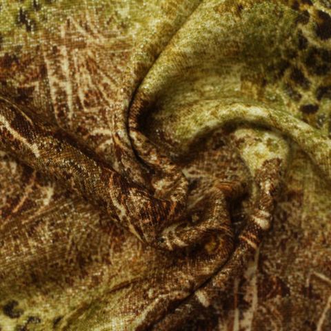 Brown Camo Interlock Knit, Polyester