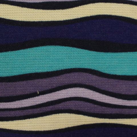 Bold Striped 100% Polyester Interlock Knit Fabric