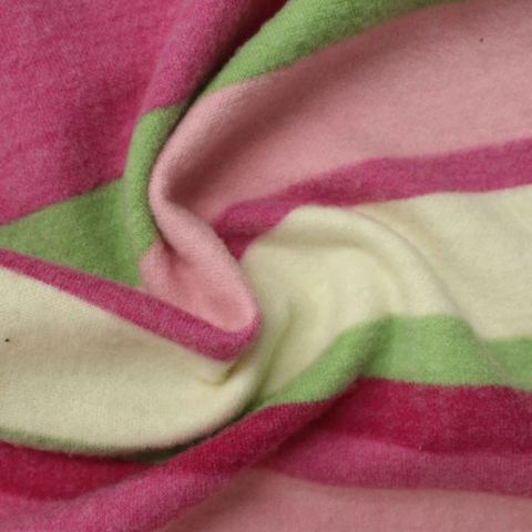 Bold Striped Polyester Viscose Interlock Knit Fabric