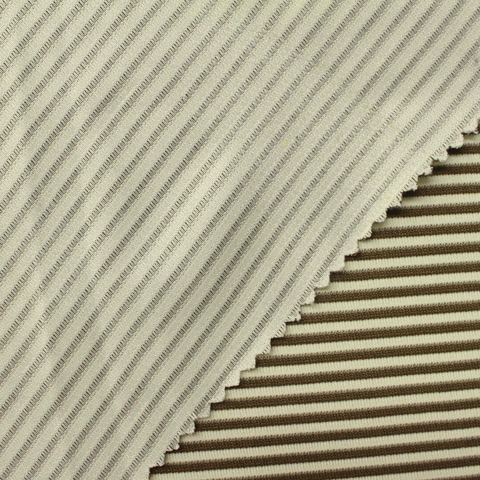 Fine Striped 100% Polyester Interlock Knit Fabric