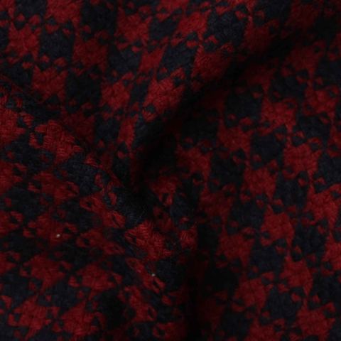 Plaid Polyester Acrylic Knit Fabric