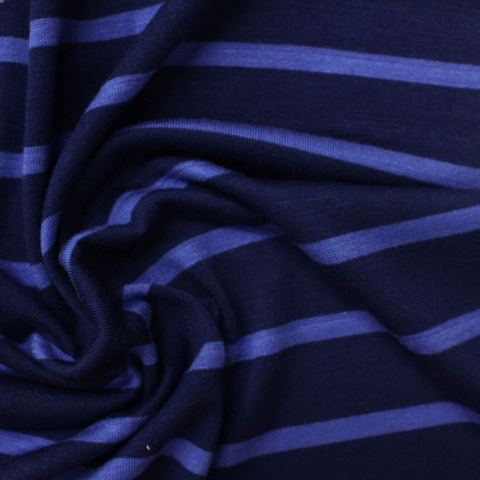 Striped Viscose Stretch Knit Fabric