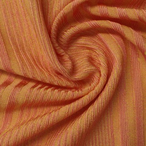 Fine Striped Rib Knit Fabric