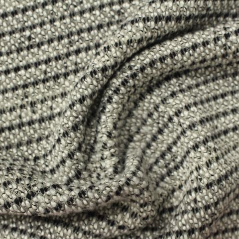 Black Horizontal-Stripe Chunky Knit, Viscose-Poly