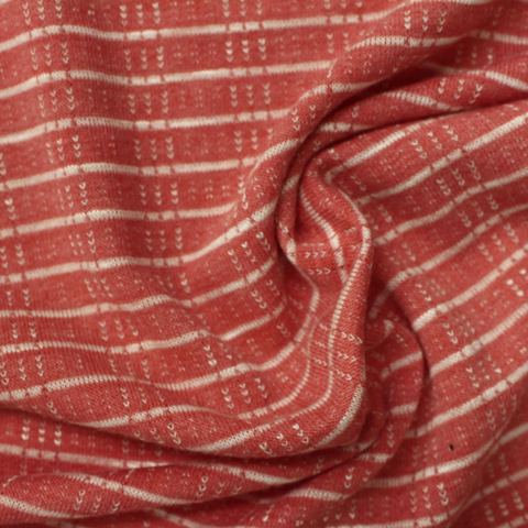 Jacquard Slub Polyester Viscose Knit Fabric