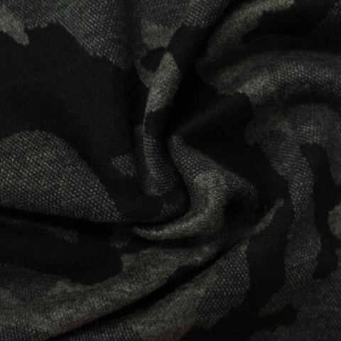 Dark Grey Camo Jacquard, Viscose-Poly