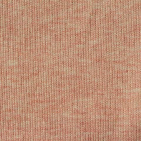 Heather Polyester Cotton Stretch Rib Knit Fabric