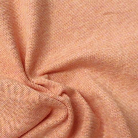 Heather Polyester Cotton Stretch Interlock Knit Fabric