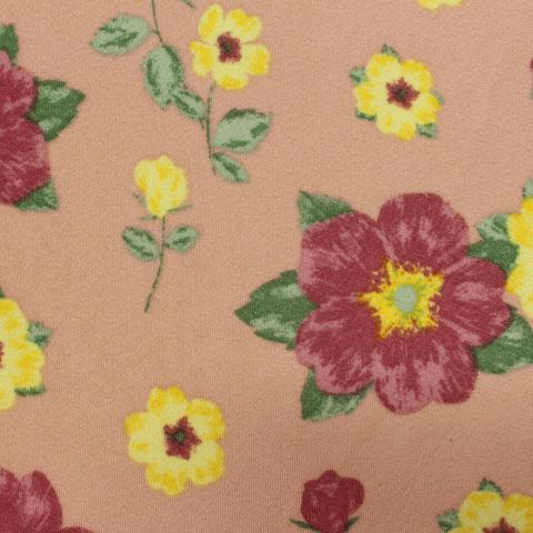 Bold Floral 100% Polyester Knit Fabric