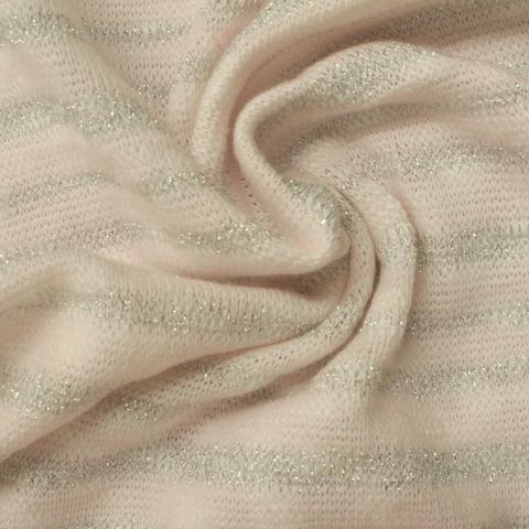 Polyester Metallic Stretch Chunky Knit Fabric