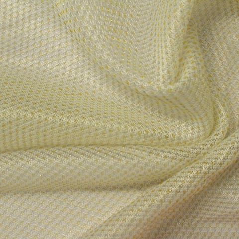 Heather Polyester Metallic Stretch Mesh Fabric