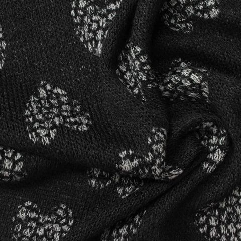Black Abstract Jacquard, 156 gsm