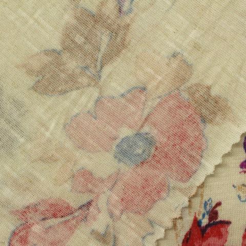 Bold Floral Slub 100% Viscose Knit Fabric