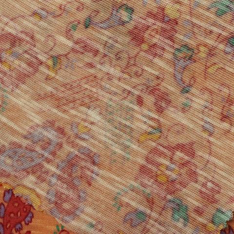Floral Slub 100% Viscose Knit Fabric