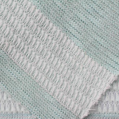 White Diagonal-Stripe Jacquard