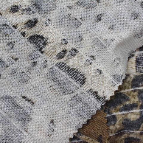 Animal Print Polyester Stretch Knit Fabric