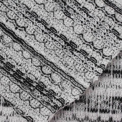 Jacquard Polyester Stretch Knit Fabric