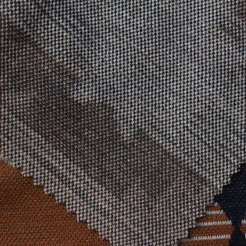 Fine Plaid Viscose Polyester Stretch Knit Fabric