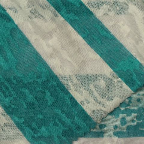Bold Striped Polyester Viscose Knit Fabric