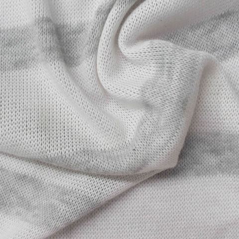 White Camo Jersey Knit, Poly-Cotton
