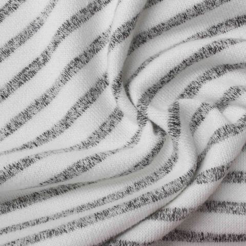 Striped Polyester Viscose Stretch Knit Fabric