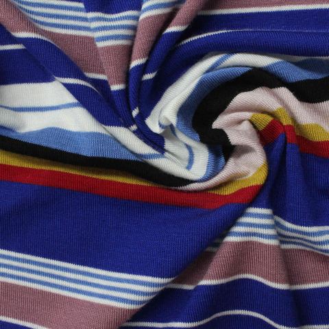 Bold Striped Viscose Stretch Knit Fabric