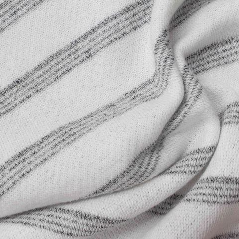 Fine Striped Cotton Polyester Knit Fabric