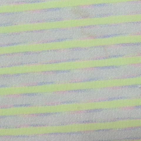 Striped Viscose Nylon Rib Knit Fabric