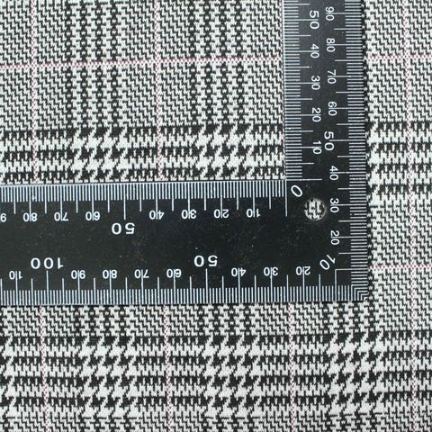 Plaid Polyester Stretch Knit Fabric