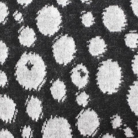 Black Leopard Jacquard, Viscose-Poly, 251 gsm