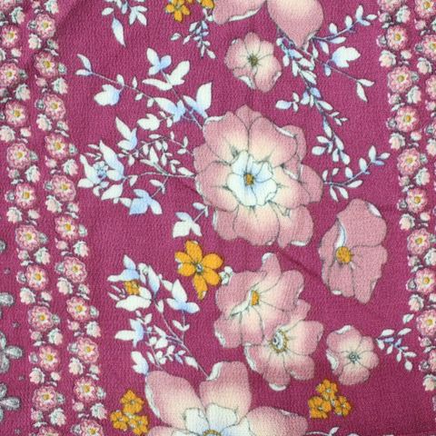 Bold Floral 100% Polyester Woven Fabric