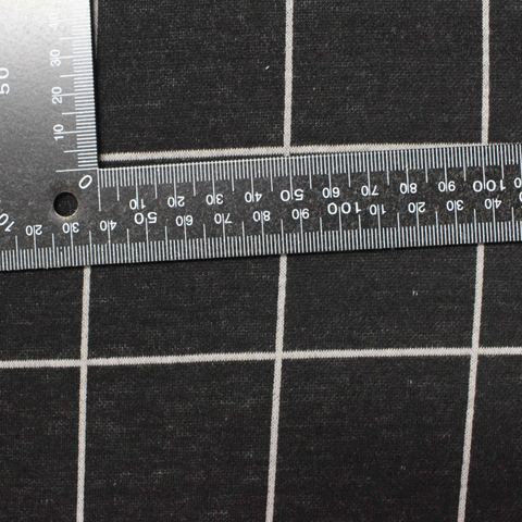 Plaid Polyester Viscose Stretch Knit Fabric